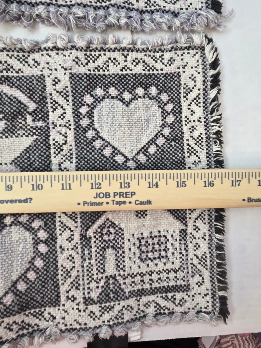 Vintage Cream and Purple Woven Tapestry Place Mats - Set of 4